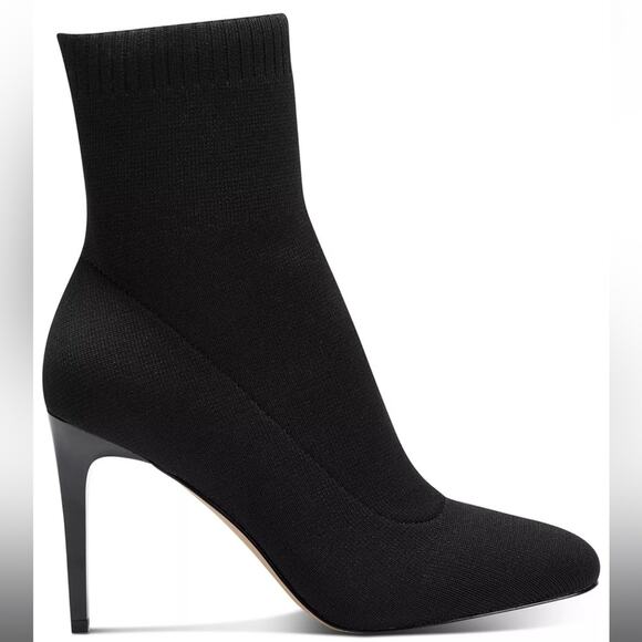 I.N.C. INTERNATIONAL CONCEPTS Vidalia Dress Booties Black Knit Women’s Sz 10 - Picture 1 of 8